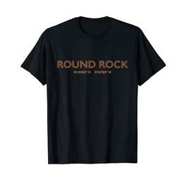 USA City Coordinates - US Round Rock T-Shirt