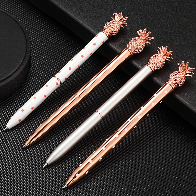 Outus Pineapple Pens Metal Ballpoint Rose Gold Pens for Graduate