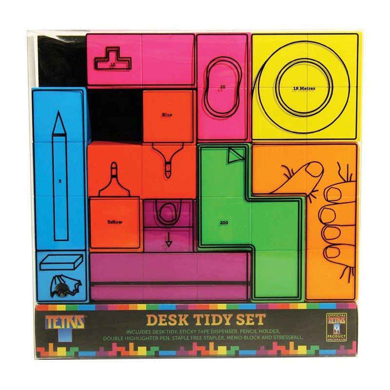 Paladone Tetris Desk Tidy, 7-Piece