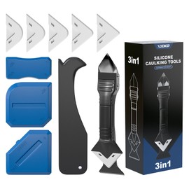 XDENGP Caulking Tool Silicone Caulking Tools 3 in 1, Caulk Remover Tool, Sealant Finishing Tool Grout Remove Scraper, Caulk Remover Glass Glue Angle Scraper for Kitchen Bathroom Floor Window Sink