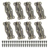 PATIKIL Small Vintage Box Hinges, 2 Inch, 8 Pack, 180-Degree,
