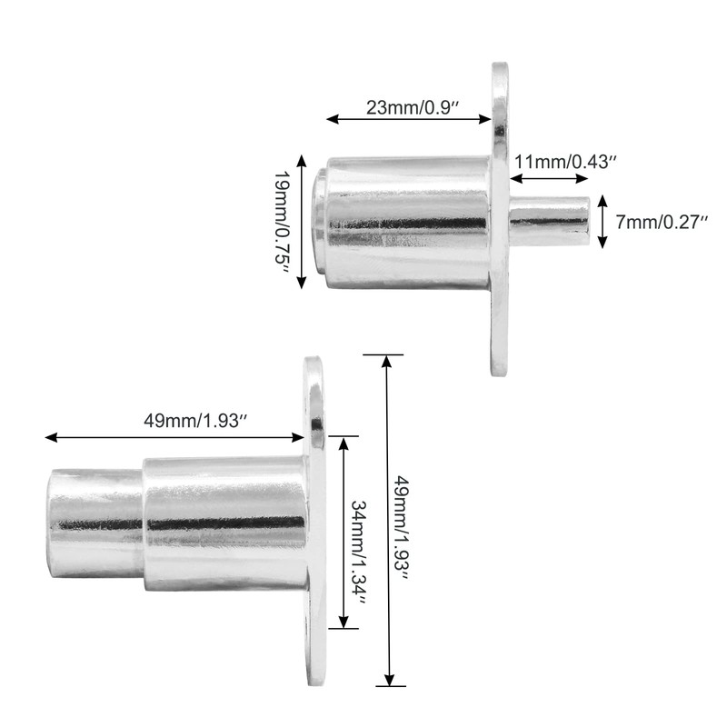 LDEXIN 2Pcs Cabinet Push Plunger Lock Sliding Door Lock, 3/4"