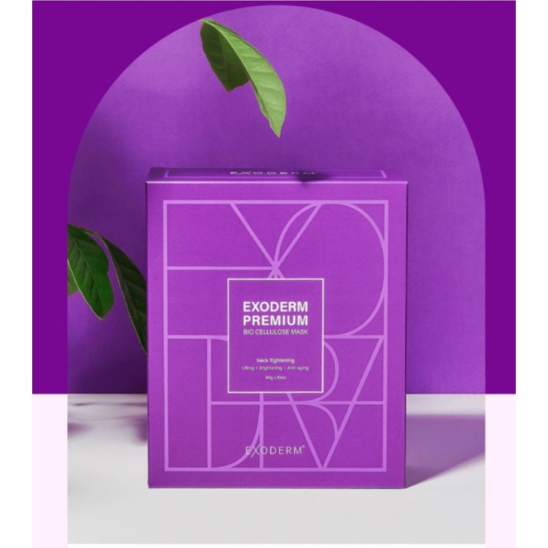 Exoderm/ Premium bio cellulose mask pack (face + neck) 10