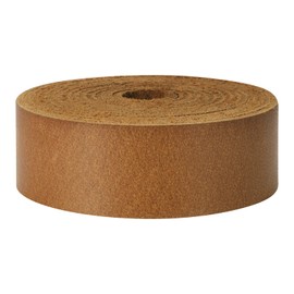 Ringsun 1 Inch Wide Flat Leather Straps for Crafts, Full Grain Leather Strips Cord String for Crafts, Tooling (2mm Thick 72.5 Inches Long Bourbon Brown)