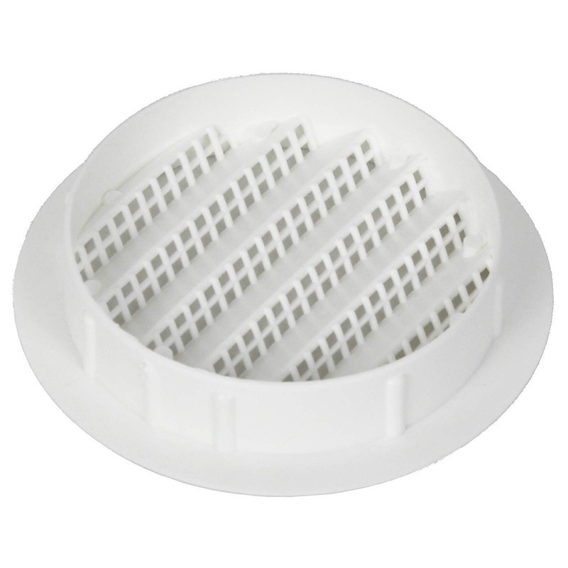 3" White Plastic Round Soffit Vents (Pack of 4)