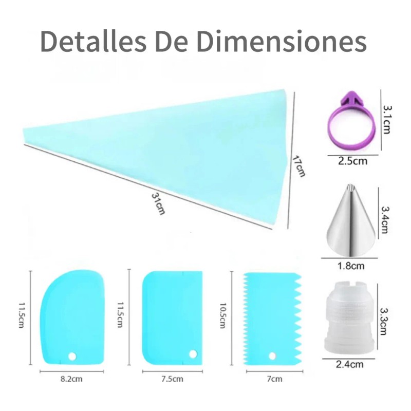 Kit De Mangas Pasteleras Y Poquillas Para Repostería 124pz