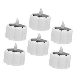 Operitacx 6 Stück Wasserdichtes Kerzenlicht Teelichter Kerzen Solarleuchten Im Freien Solarkerze Teelicht Wohnkultur Led-teelicht Mit Solarenergie Solar-teelichter Abs Weiß