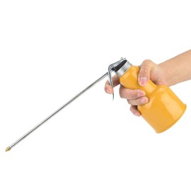 Kadimendium Oiler Pump Aluminum Alloy Lubrication Oil Can Pot Rigid Spout High Pressure Long Beak Spray Can for Feeding Lubricating Oil Engine Oil 500g(500g)