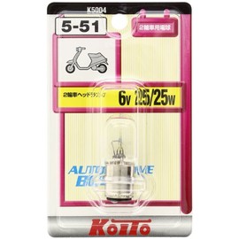 KOITO K5004 Two-wheel Head Bulb, 6V, 25/25W, (Pack of 1)