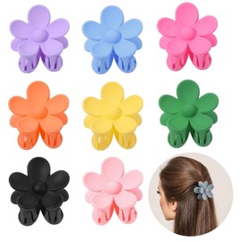 8 Pcs Flower Hair Clip Large Hair Claw Clips for Women Hair Clips Flower Claw Clips Strong Claw Clip Hair Accessories for Girls and Women