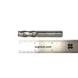 OSG 3/8" CARBIDE END MILL W .010"  CORNER RADIUS 4 FLUTE HTC 350-4375-010R