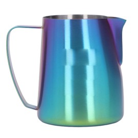 Frothing Pitcher Eagle Spout Prevent Spilling 304 Stainless Steel Frother Cup with Handle for Milk Coffee 420ml Dazzling Color