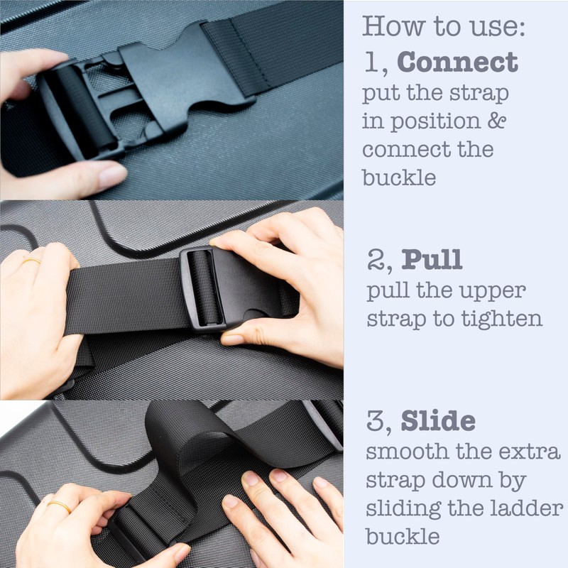 Aburbe 2-Pack Heavy Duty Luggage Straps - Adjustable Securing Belts