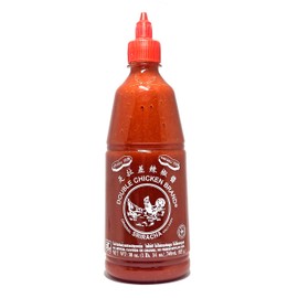Double Chicken Brand Sriracha Hot Chili Sauce All Natural 30 Oz. (1 lb 14 oz) with Bonus Stainless Steel Sauce Spoon (2-Pc Set)