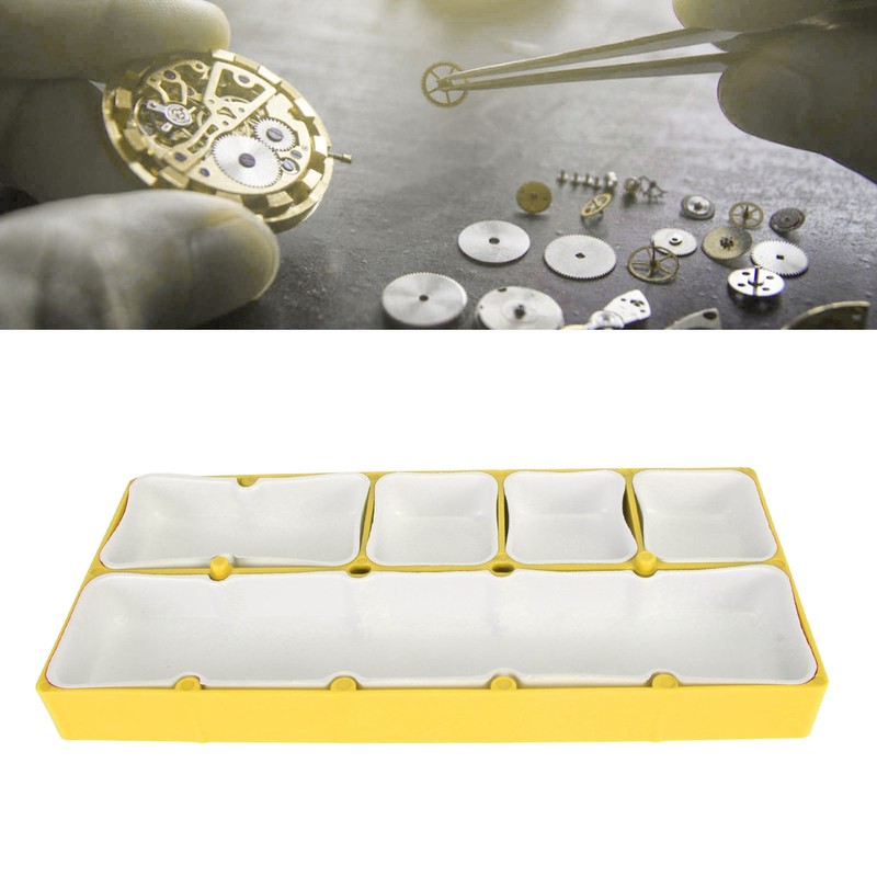 Watch Parts Storage Box Stackable 5 Compartments Acrylic Rubber Watch