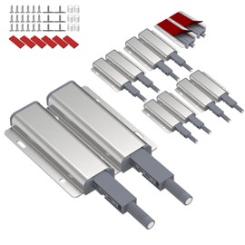 Hehdbz 6 Pcs Cabinet Magnetic Push Latches, Push to Open Touch Latches for Cabinet Door, Heavy Duty Push Release Magnetic Latch for Kitchen Drawers Wardrobes Door Closure