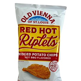 Old Vienna of St. Louis Red Hot Riplets Hot BBQ Chips 1oz Bags (12 Pack) by TranadaCo