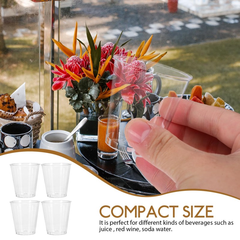 BESTonZON Drinking Cups, Disposable Plastic Cups, Plastic Cups, Placups, 50ml,