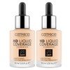 Catrice HD Liquid Coverage Foundation 30ml, No. 010 Light Beige, 2 pcs / 캐트리스 HD 리퀴드 커버리지 파운데이션 30ml, 010호 라이트베이지, 2개