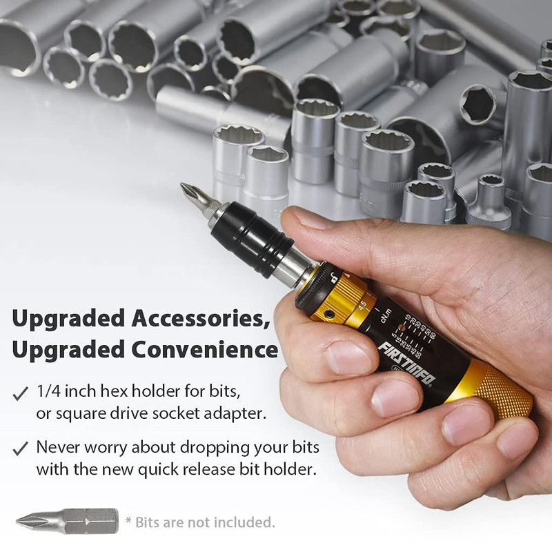 FIRSTINFO H5177 Ultra Precision Certified Torque Limiting Screwdriver 5-60 cNm