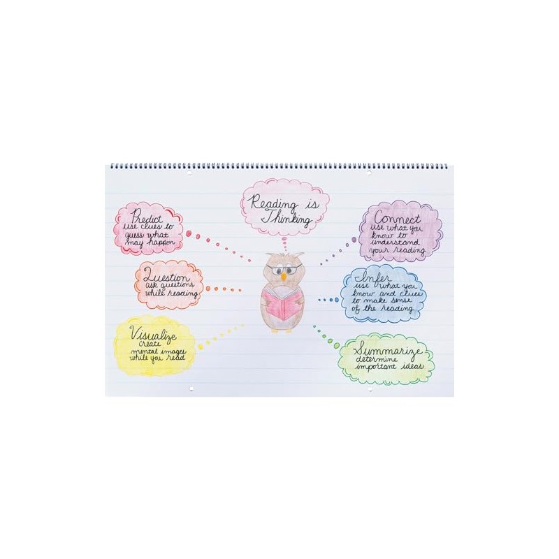 Pacon Chart Tablet, Cursive Cover, 1" Ruled 24" x 16",