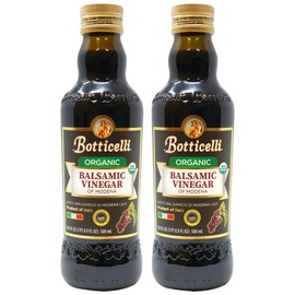 Botticelli Aged Balsamic Vinegar of Modena (Pack of 2) - Organic Balsamic Vinegar for Bread Dipping & Salad Dressing - Aceto Balsamico Tradizionale Di Modena IGP - 16.9oz