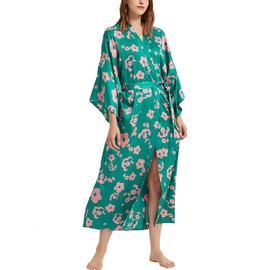 Ladies Kimono Dressing Gowns Floral Kimono Robe Printed Cardigan for Women Wedding Bonding Party Pyjamas