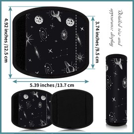 BVYA 5 Pack Printed Neoprene Luggage Handle Wraps for Travel Bag Luggage Suitcase Baby Carriage