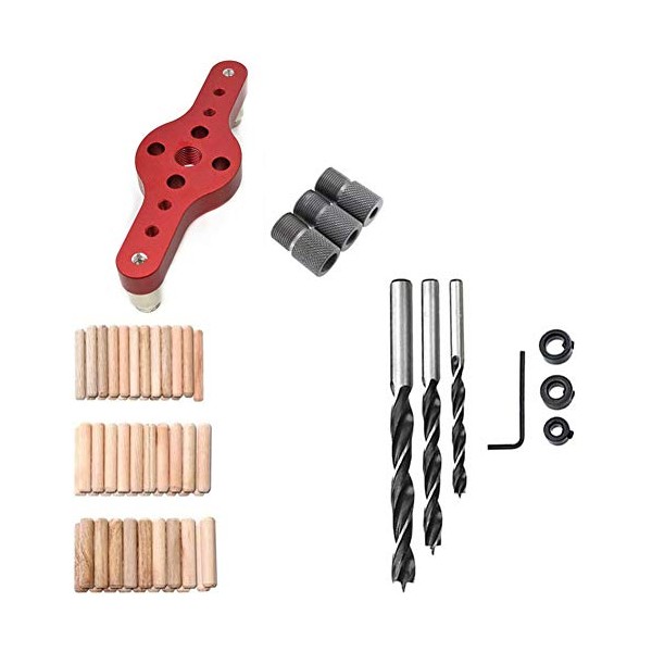 Szliyands Dowel Jig - Straight Hole Drilling Positioner Self-Centering 6