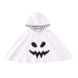 Thorn Tree Halloweens Baby Boys Girls Suit Ghost Robe Fancy Party Costume Toddler Clothes Baby Hats 2PCS Outfits Set … (White Hoodie Cloak, 6-12 Months)