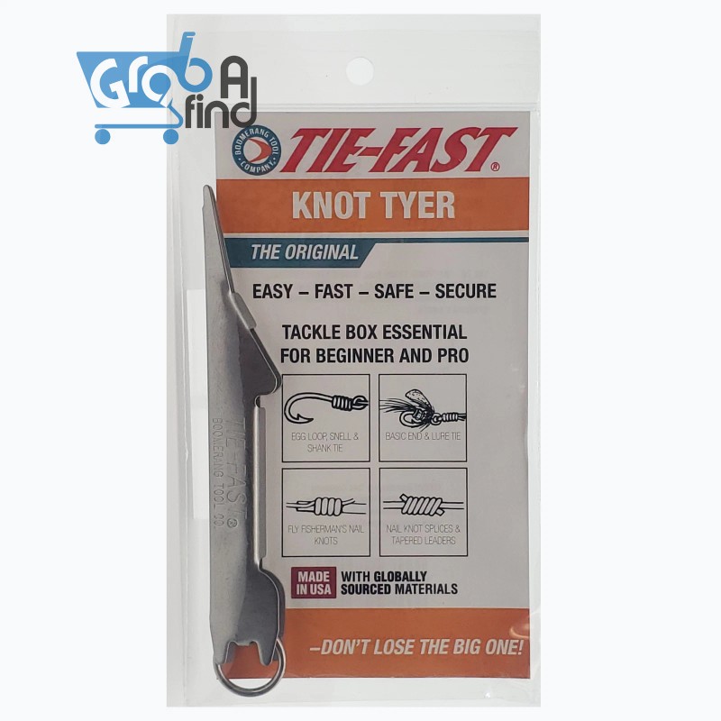 Bommerang TIE-Fast Fishing Line Knot Tyer for Fly Fishing, Silver