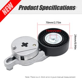 Aynaxcol Belt Tensioner Assembly with Pulley 1662036010 Replacement for Toyota Camry 2012-2017 Replacement for Toyota RAV4 2009-2018 Replacement for Lexus NX300h Replace# 166200V020 39106