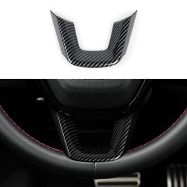 BRMYL Steering Wheel Decals for 2022 2023 2024 2025 Honda Civic 11th Gen Accessories ABS Carbon Fiber Interior Stickers