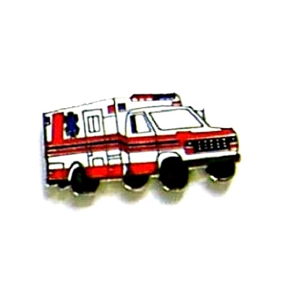 SECURITY & RESCUE HAT LAPEL PIN - AMBULANCE PIN -