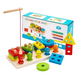 Torre Estimulacion Didactica Destreza Madera Montessori Bebe Primarios