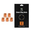 Chooee Single/Double Chainring Bolts， M8×6.5mm Bicycle Chainring Bolts&Nuts Set,Orange