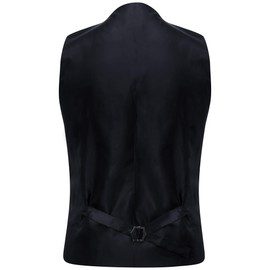 King & Priory Traditional Red & Yellow Tartan Check Tailord Fit Waistcoat, Scottish, Stewart, Burns Night (Small)