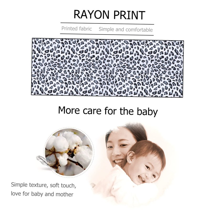 KONTONTY Leopard Fabric Sheets Set for DIY Projects Craft Sewing