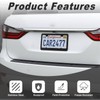 AMZAUTO 2 Pack Matte Black License Plate Frame, Black Metal