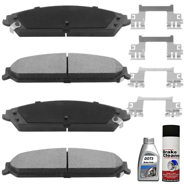 AutoSpark Front Brake Pads + Brake Cleaner & Fluid For