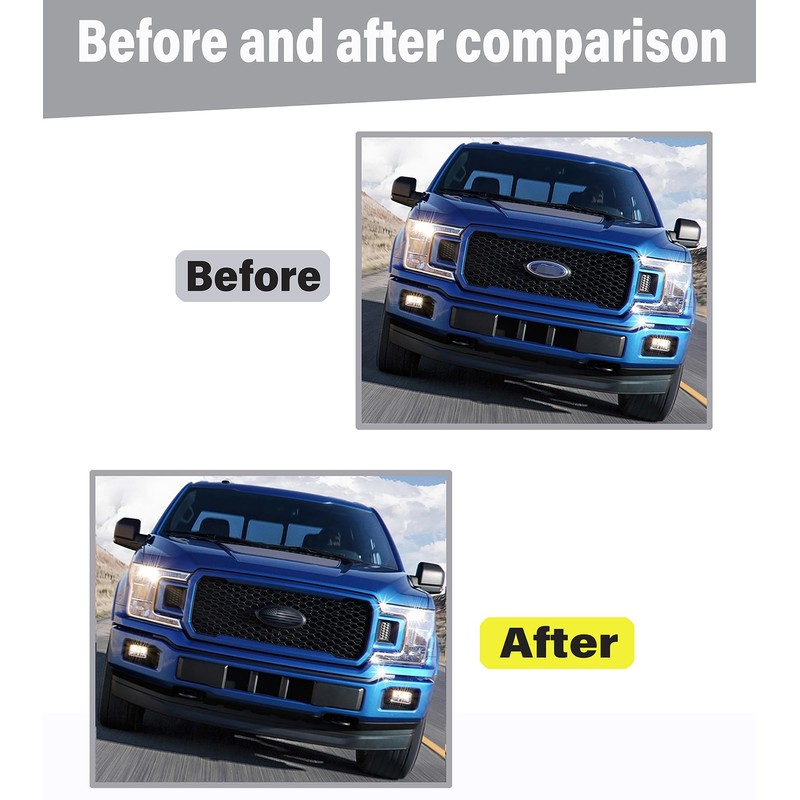 CONGCONG fit Ford Emblem, 9.5 inch Overlay Front Grille Tailgate