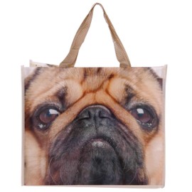 Puckator Shopper Bag by Pukator 40 x 33cm Pugs & Kisses Range, Mixed, Height 33cm Width 40cm Depth 17cm