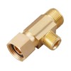 Litorange Lead-Free 1 PCS Brass Angle Stop Add-A-Tee Valve 3/8"
