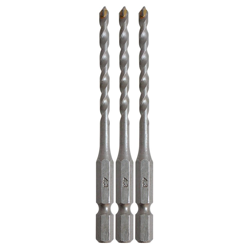 iHelp IH-CD43 Hexagonal Shaft Concrete Drill Set of 3 4.3mm
