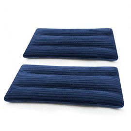 Microwave Heating Pad 6 x 12 Heating Pad Microwave, Microwave Bean Bag Heating Pad for Neck and Shoulders, Moist Heat Pack Pillow Warm Compress for Knee, Joints, Wrist, Abdomen (Dark Blue) - 2 Pack