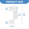 BANLIN 3Pack Storm Door Hinge White Aluminum 1/8 inch Grooved