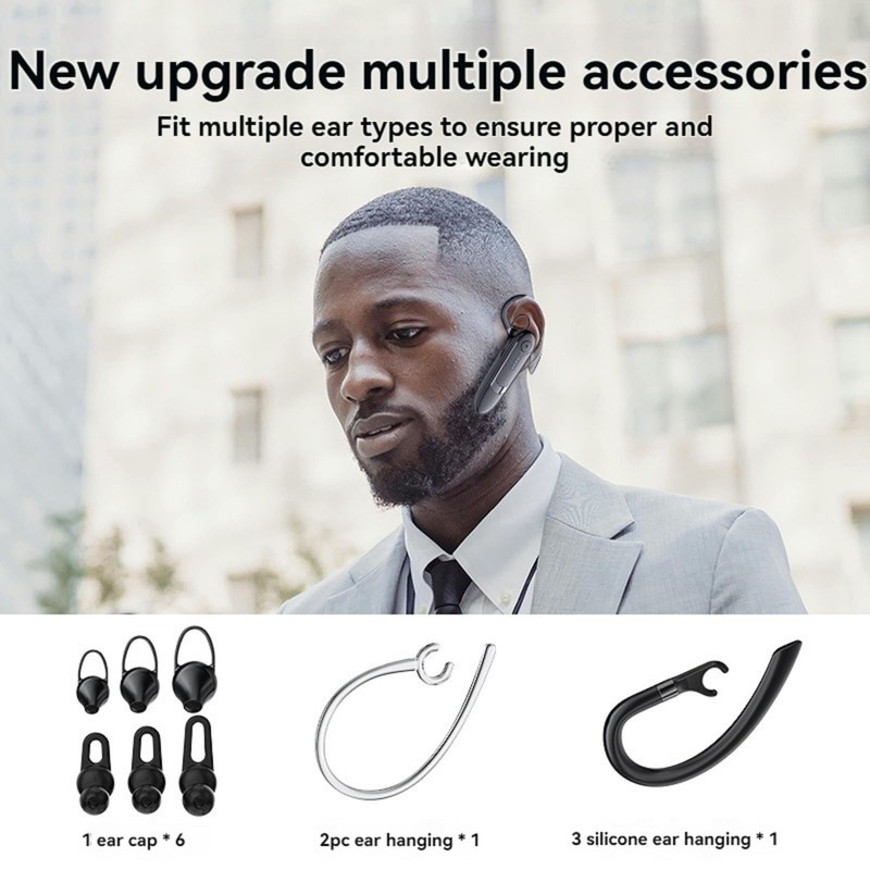 TMGADTDU Bluetooth Headset, Single-Ear Wireless Earpiece with ENC Noise Canceling