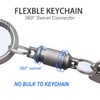 Shusmda Titanium Quick Release Keychain Mini Universal Swivel Buckle for