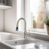 Hibbent Pull Down Kitchen Faucet Head Replacement, 4 Function LED