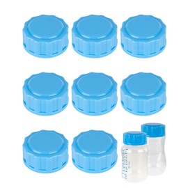 Travel and Storage Bottle Caps Compatible with Avent Baby Bottles, Bottle Lids Replacement, 8 Count, Blue